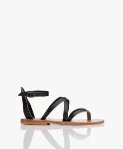 K. Jacques St. Tropez Epicure Leren Sandalen - Zwart