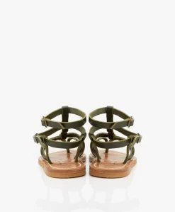 K. Jacques St. Tropez Larissa Leren Sandalen Met Studs - Kaki -Kleding Series Winkel K Jacques St Tropez Larissa Leren Sandalen met Studs Kaki 324 scaled