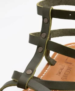 K. Jacques St. Tropez Larissa Leren Sandalen Met Studs - Kaki -Kleding Series Winkel K Jacques St Tropez Larissa Leren Sandalen met Studs Kaki 326 scaled