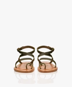 K. Jacques St. Tropez Loki Leren Sandalen - Pul Kaki -Kleding Series Winkel K Jacques St Tropez Loki Nubuck Leren Sandalen Pul Kaki 570 scaled