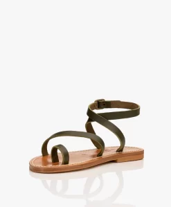 K. Jacques St. Tropez Loki Leren Sandalen - Pul Kaki -Kleding Series Winkel K Jacques St Tropez Loki Pul Kaki 17 scaled