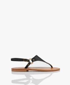 K. Jacques St. Tropez Triton Leren Sandalen - Zwart