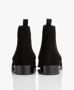 Panara Chelsea Suède Leren Laarzen - Zwart -Kleding Series Winkel Panara Chelsea Sude Leren Laarzen Zwart 04 scaled