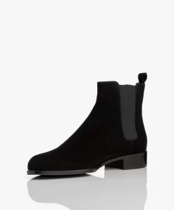 Panara Chelsea Suède Leren Laarzen - Zwart -Kleding Series Winkel Panara Chelsea Sude Leren Laarzen Zwart 05 scaled