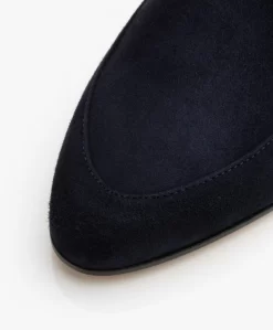 Panara Suède Instapper Met Platte Hak - Donkerblauw -Kleding Series Winkel Panara Sude Instapper met Platte Hak Donkerblauw 1055 scaled