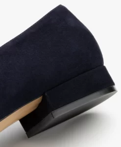 Panara Suède Instapper Met Platte Hak - Donkerblauw -Kleding Series Winkel Panara Sude Instapper met Platte Hak Donkerblauw 1056 scaled