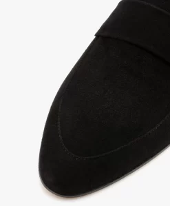 Panara Suède Instapper Met Platte Hak - Zwart -Kleding Series Winkel Panara Sude Instapper met Platte Hak Zwart 08 scaled