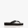 Sleepers Tapered Platform Teenslippers Van Natuurlijk Rubber - Zwart