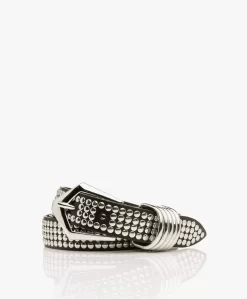 Iro Sugars Leren Riem Met Studs - Zwart