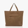 By-Bar Grote Suède Leren Shopper - Dry Khaki