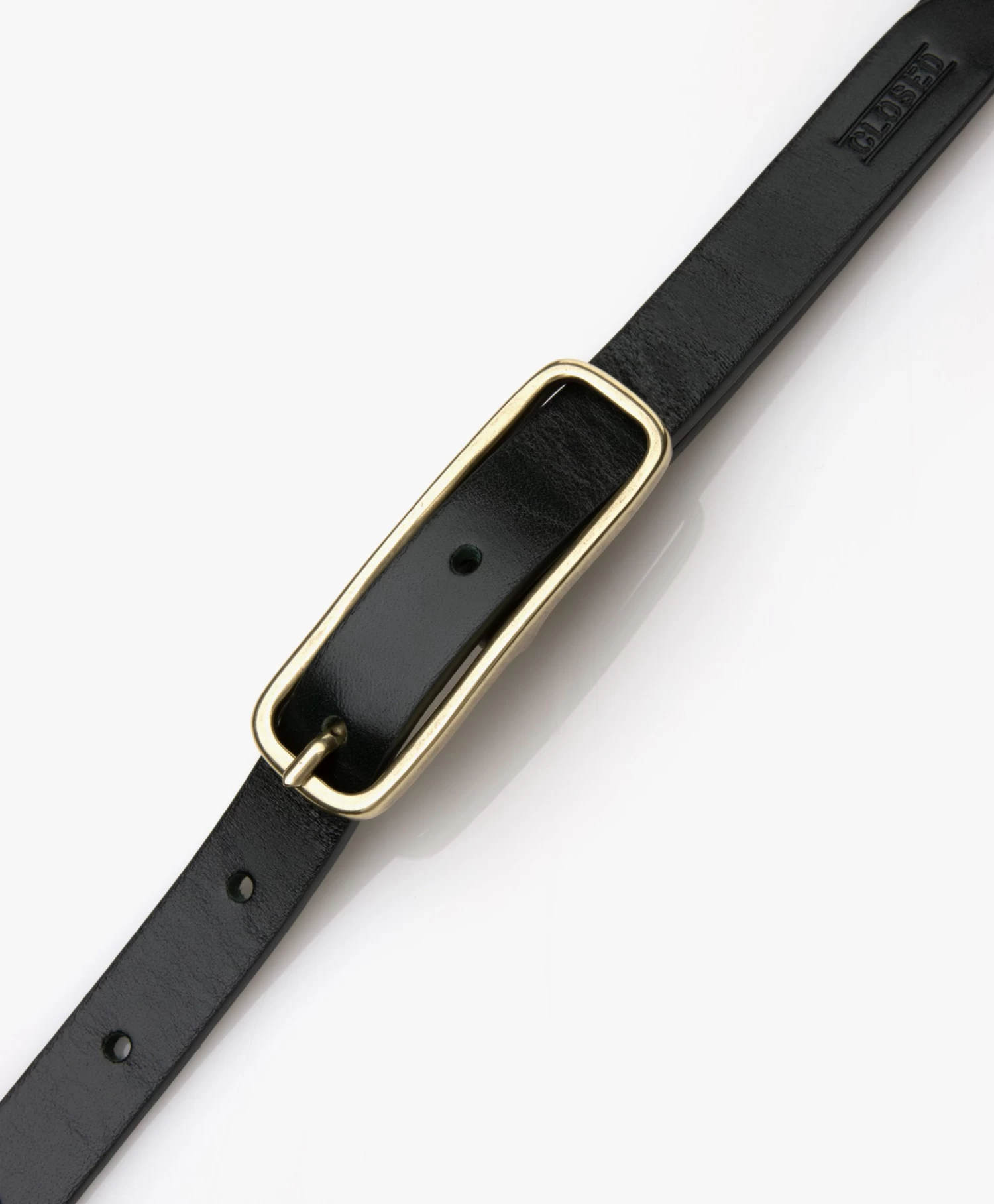 Closed Smalle Leren Riem - Green Patina 7 Closed Smalle Leren Riem - Green Patina - Afbeelding 7