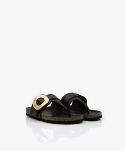 See By Chloé Chany Leren Teenslippers Met Kurkzool - Zwart -Kleding Series Winkel abee24c2 b15b 44d4 95ee 3a9cf7079ad1 03 scaled