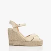 Castañer Blaudell 10,5Cm Canvas Espadrilles Met Sleehak - Ivoor