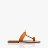 K. Jacques St. Tropez Ganges Leren Teensandalen - Mandarine