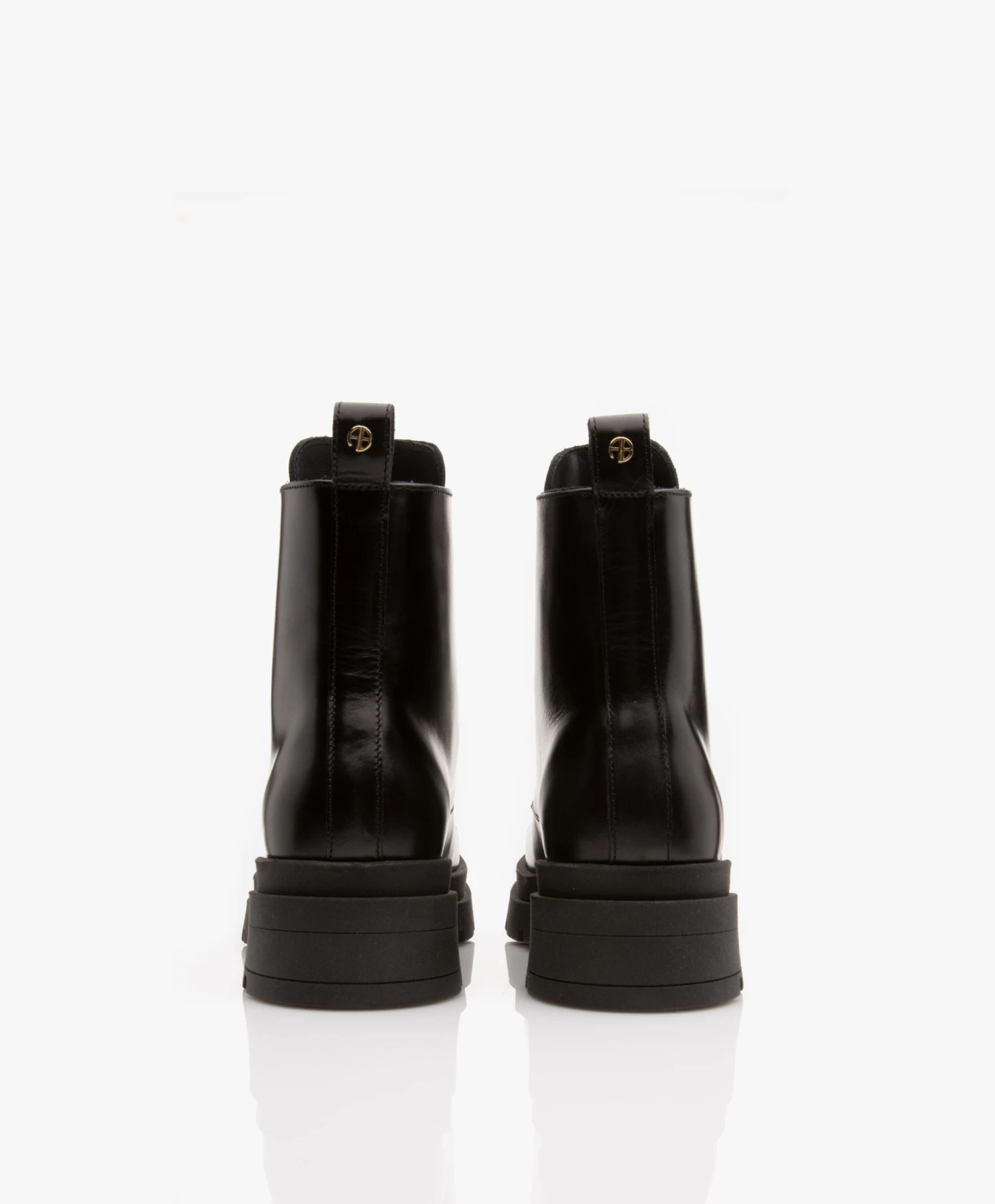 Anine Bing Luc Leren Combat Veterlaarzen - Zwart 8 Anine Bing Luc Leren Combat Veterlaarzen - Zwart - Afbeelding 8