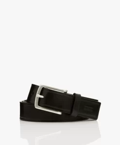 Closed Leren Riem - Zwart