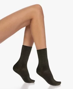 Wolford Stardust Lurex 60 Denier Sokken - Zwart/Goud