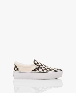 Vans Classic Slip-On Platform Sneakers - Checkerboard