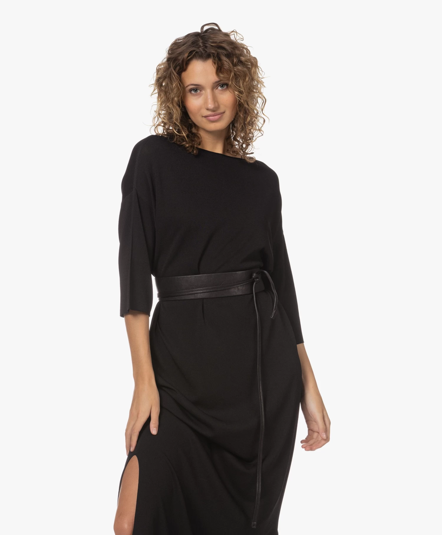 Pomandère Leren Wikkel Tailleriem - Zwart 7 Pomandère Leren Wikkel Tailleriem - Zwart - Afbeelding 7