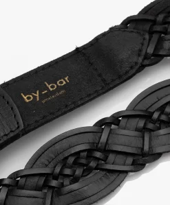 By-Bar Gevlochten Leren Riem - Zwart -Kleding Series Winkel by bar Braided Leather Belt Black 05 scaled
