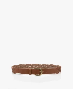 By-Bar Gevlochten Leren Riem - Cognac -Kleding Series Winkel by bar Braided Leather Belt Cognac 258 scaled