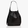 Anine Bing Alana Leren Bucket Bag - Zwart