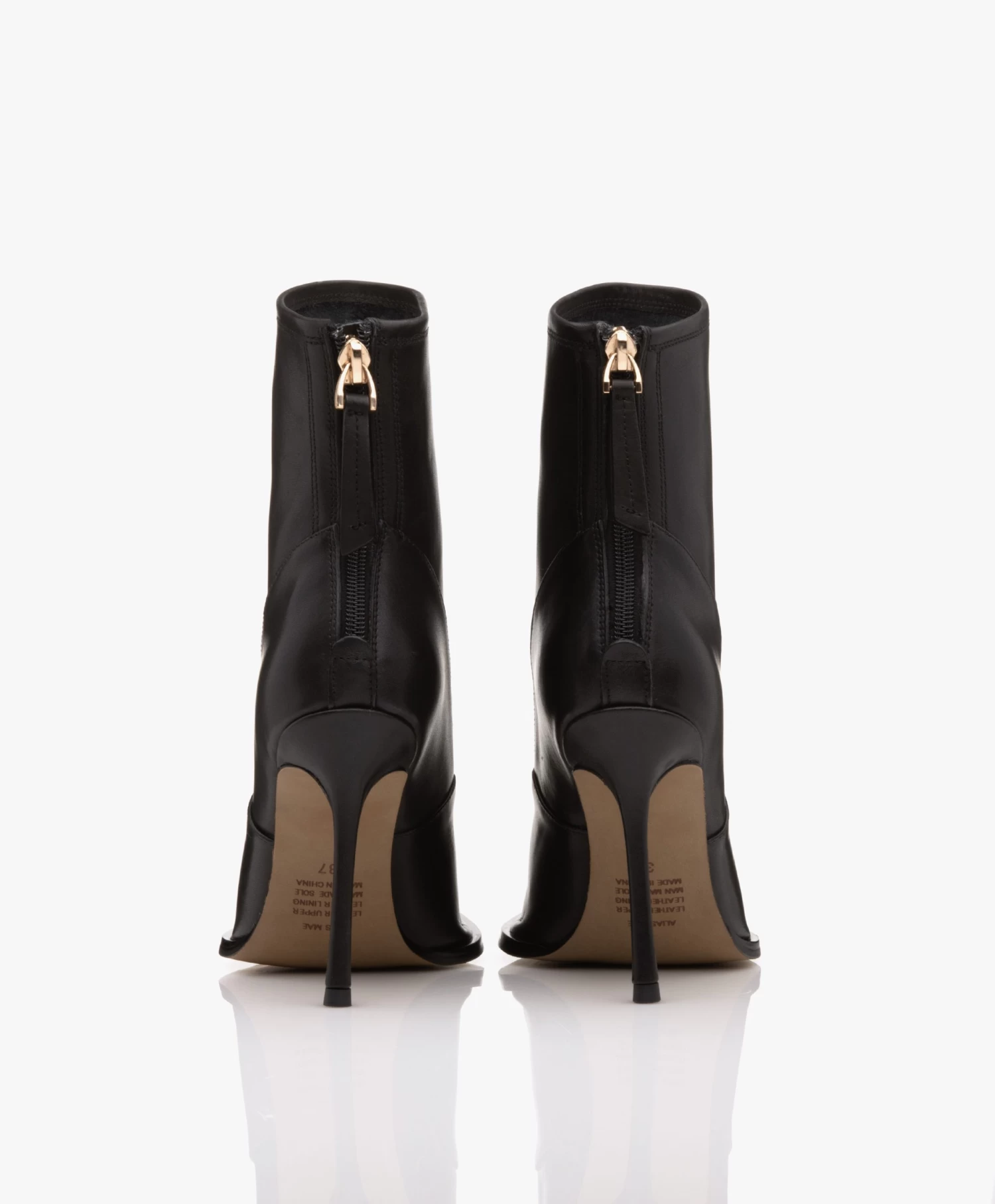 Alias Mae Abbie Leren Stilettohak Enkellaarzen - Zwart 8 Alias Mae Abbie Leren Stilettohak Enkellaarzen - Zwart - Afbeelding 8