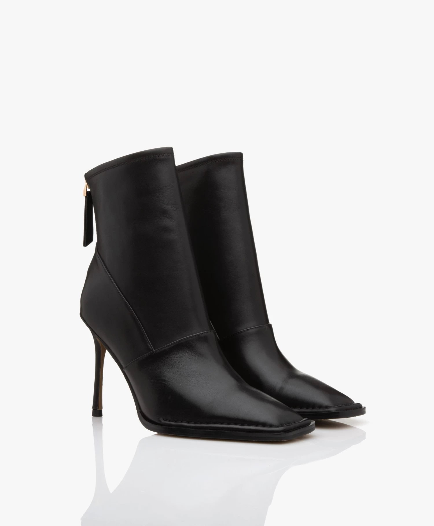 Alias Mae Abbie Leren Stilettohak Enkellaarzen - Zwart 4 Alias Mae Abbie Leren Stilettohak Enkellaarzen - Zwart - Afbeelding 4