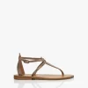 K. Jacques St. Tropez Buffon Leren Metallic Sandalen - Disco Bronze