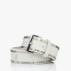 Zadig & Voltaire Starlight Leren Riem - Off-White