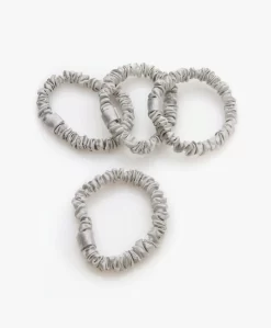Slip™ 4-Pack Skinnies Zijden Scrunchies - Silver