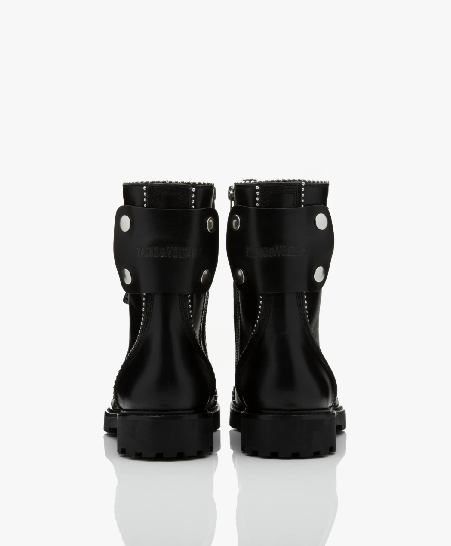 Zadig & Voltaire Joe Leren Veterlaarzen Met Studs - Zwart 8 Zadig & Voltaire Joe Leren Veterlaarzen Met Studs - Zwart - Afbeelding 8