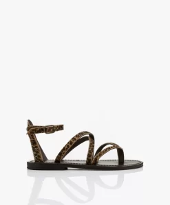 K. Jacques St. Tropez Epicure Leren Sandalen - Horsy Baby Leopard