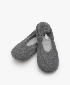 Skin Cashmere Ballerina Sloffen - Charcoal Heather