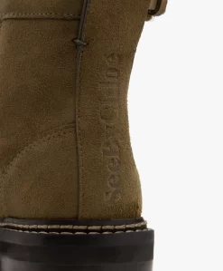 See By Chloé Mallory Combat Hoge Leren Enkellaarzen - Olive -Kleding Series Winkel dc19ff45 9d6e 472a 9272 dea4196b9a2b 15 scaled