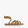 K. Jacques St. Tropez Zenobiepyr Leren Stud Sandalen - Camel