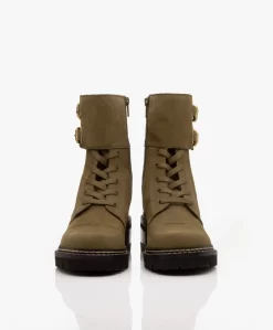 See By Chloé Mallory Combat Hoge Leren Enkellaarzen - Olive -Kleding Series Winkel e93305ef 7875 47be 92b2 ac7769b26e59 18 scaled