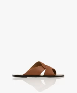 Atp Atelier Allai Leren Slippers - Brandy