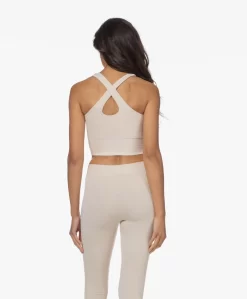 Gai+Lisva Lifa Cropped Yoga Top - Vintage White -Kleding Series Winkel ed48b575 1d9f 4c3e 83ed dde7455703c5 93 scaled