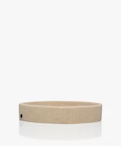 Extreme Cashmere N°132 Fijn Gebreide Elastische Cashmere Tailleriem - Latte