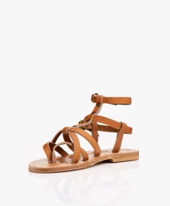 K. Jacques St. Tropez Larissa Leren Sandalen Met Studs - Bruin -Kleding Series Winkel f1a55a9e ba17 42d6 ab0d 5036254afe42 scaled