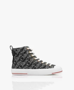 See By Chloé Aryana High-Top Logo Sneakers - Grijs/Zwart