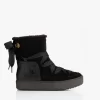 See By Chloé Charlee Suede Shearling Snowboots - Zwart/Bruin