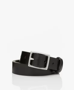 Rag & Bone Baby Boyfriend Leren Riem - Zwart