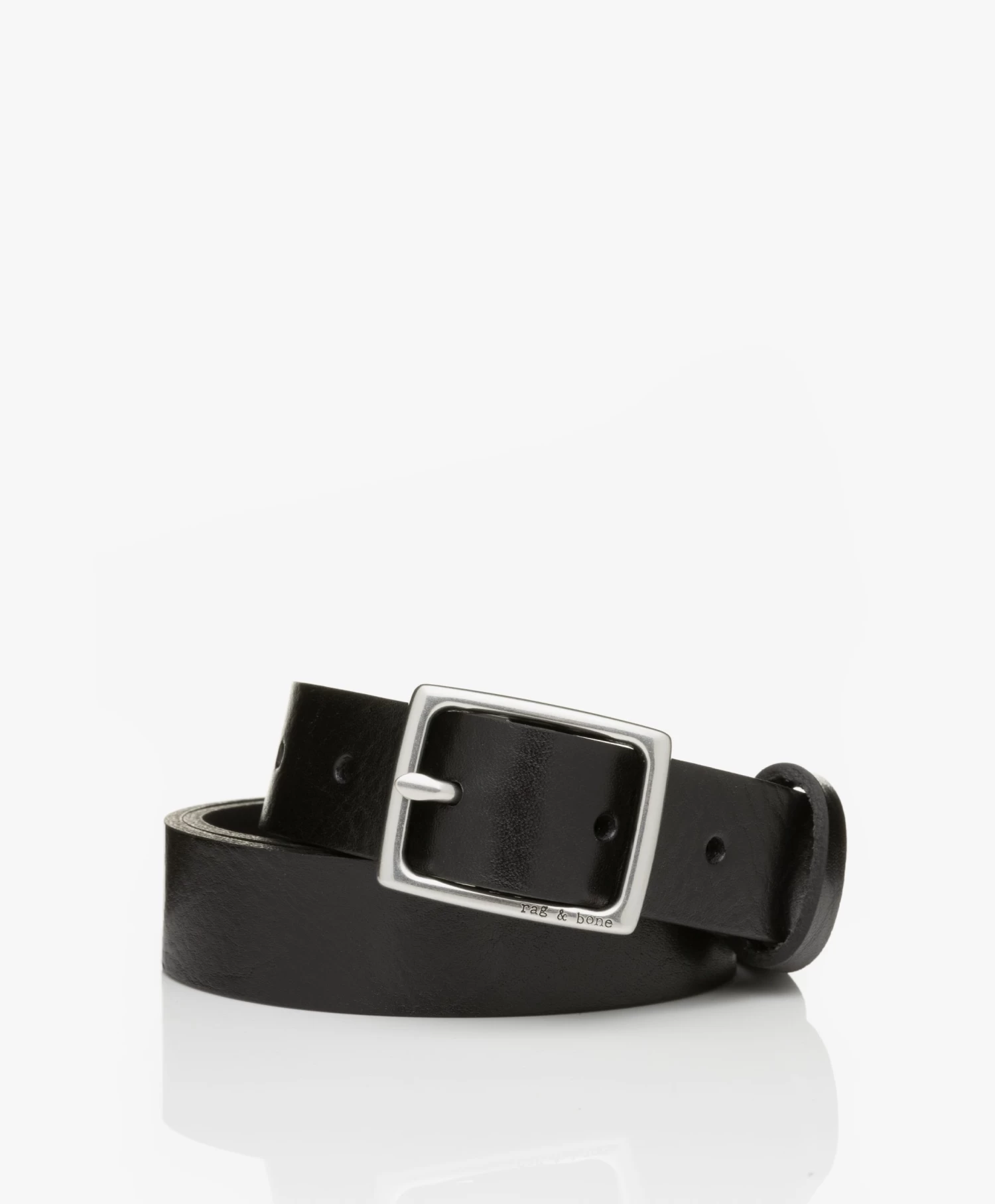 Rag & Bone Baby Boyfriend Leren Riem - Zwart 1 Rag & Bone Baby Boyfriend Leren Riem - Zwart